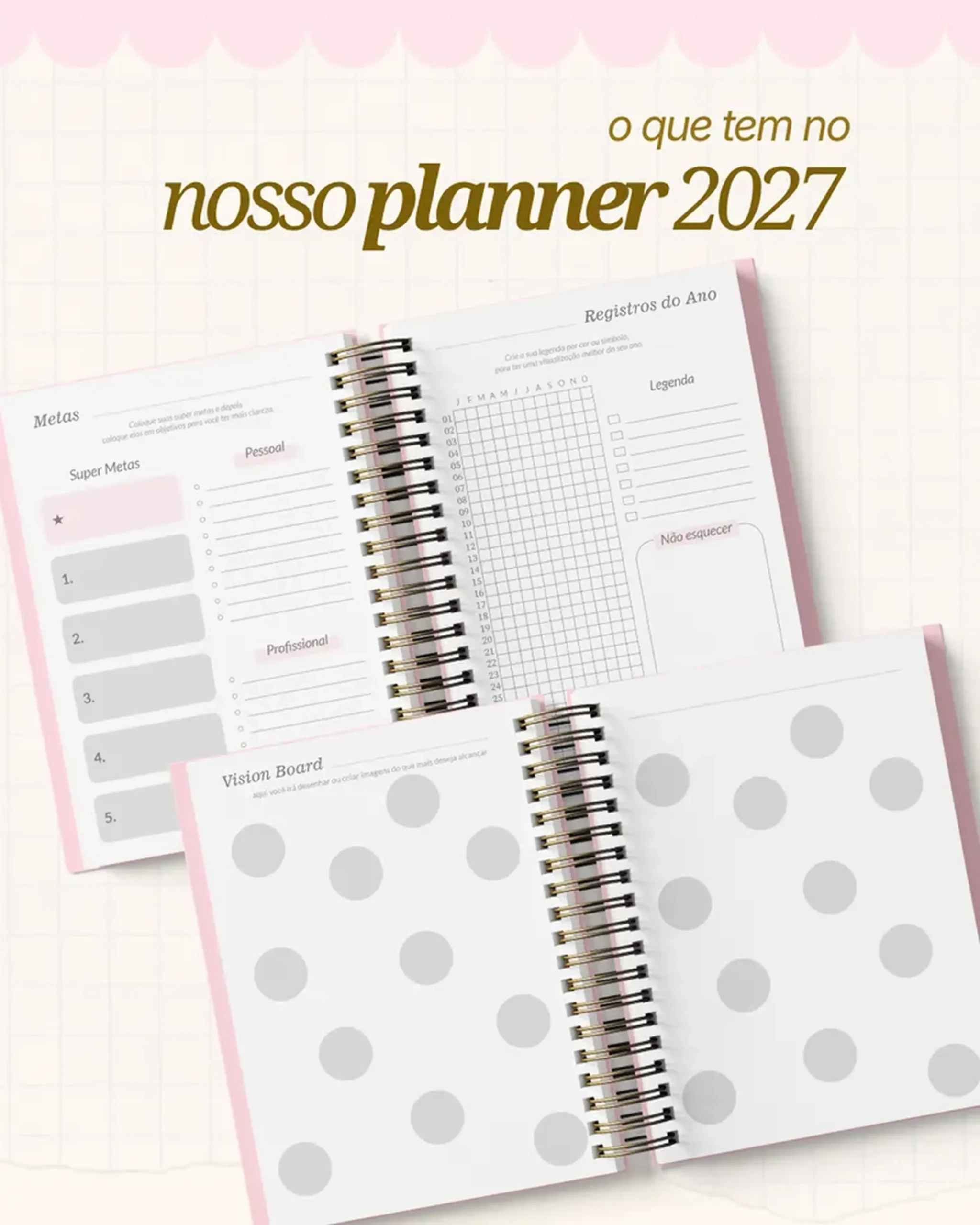 1-Kit Miolos Planners 2027 Arquivo Kit Miolos Planner 2027 - Imagem 1