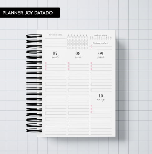10 - Miolo Planner Joy A5 2027 Arquivo Miolo Planner Joy A5 2027 - Imagem 1