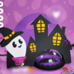 Arquivo Halloween Suporte Bola Acrílica e PlayDoh Castelo
