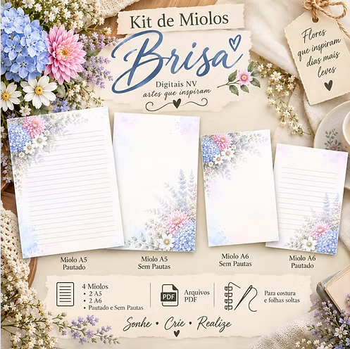 11-Encantos da Primavera Brisa - Miolos Arquivo Kit Miolos Encantos da Primavera Brisa - Imagem 1