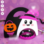 Arquivo Halloween Suporte Bola Acrílica e PlayDoh Fantasminha