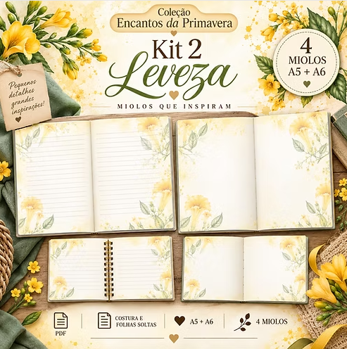 13-Encantos da Primavera Girassol - Miolos 3 Arquivo Kit Miolos Encantos da Primavera Girassol 3 - Imagem 1
