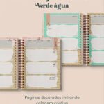Arquivo Planner Vintage Verde-Água 2027 e sem data Wire-o