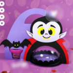 Arquivo Halloween Suporte Bola Acrílica e PlayDoh Vampirinho