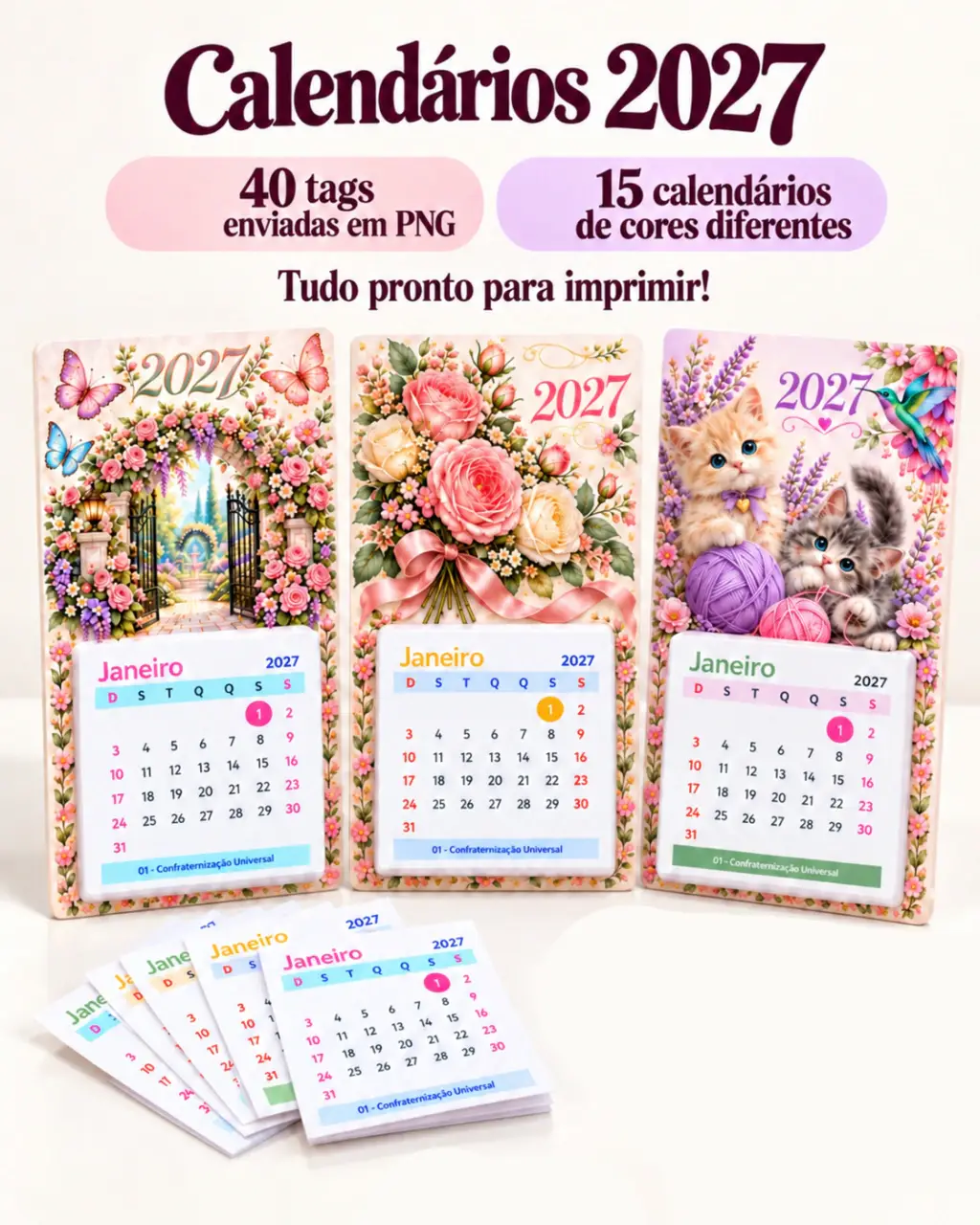 13 - VAN CRIAÇÕES Card Calendário 2027 Arquivo Card Calendários 2027 - Imagem 1