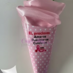 Arquivo Outubro Rosa Card Cone Touca de Cetim 2