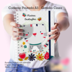 Arquivo Gatinho Cinza - Caderno Pautado A5 + Bloquinho A6