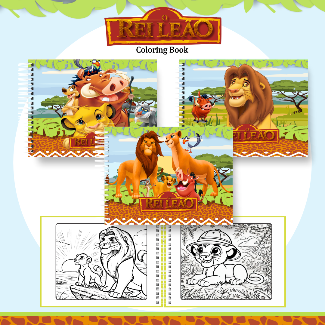 19) REI LEÃO Arquivo Livro de Colorir Rei Leão - Imagem 1