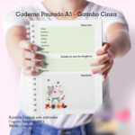 Arquivo Gatinho Cinza - Caderno Pautado A5 + Bloquinho A6 - Imagem 3