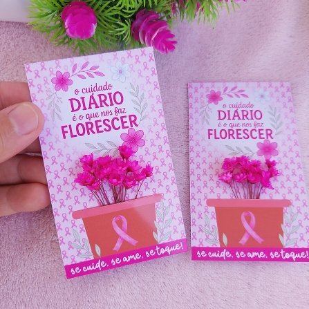 2-Card-Florzinhas Arquivo Outubro Rosa Card Florzinha - Imagem 1