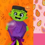 Arquivo Halloween Porta Bombom Frankenstein