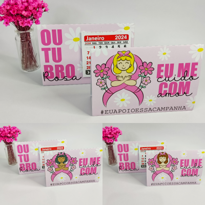 2-Mini-Calendario-de-Mesa Arquivo Outubro Rosa Mini Calendário de Mesa - Imagem 1