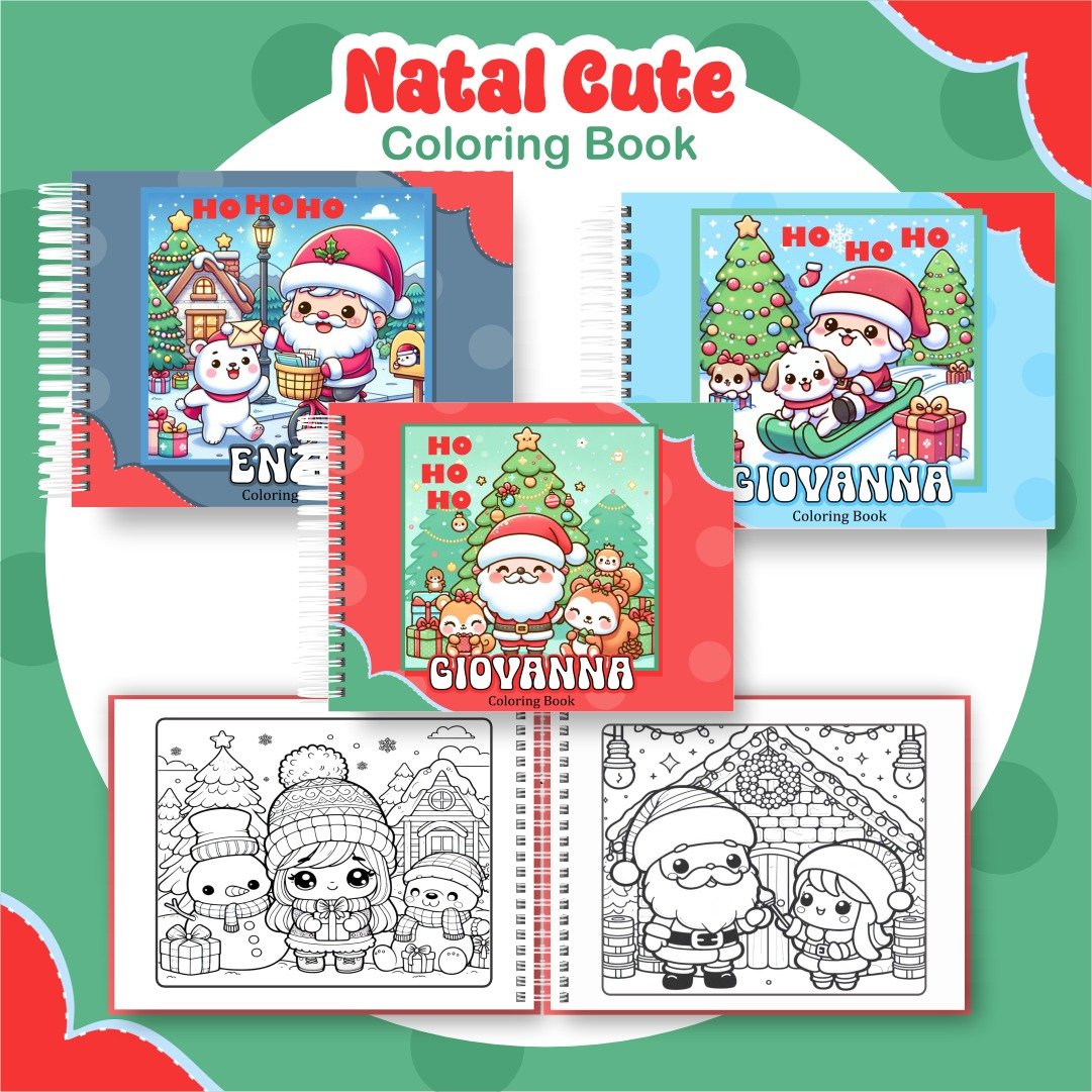 2) NATAL Arquivo Livro de Colorir Natal - Imagem 1
