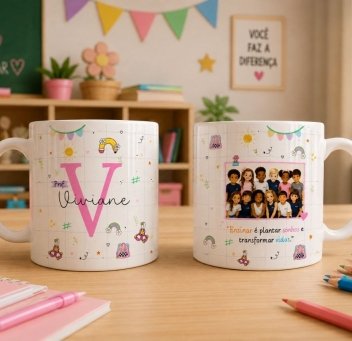 20 - Caneca Professora Arquivo Dia dos Professores Caneca Delicada - Imagem 1