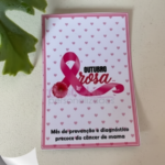 Arquivo Outubro Rosa Tag Retangular Freebie