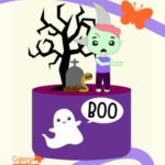 Arquivo Topo de Bolo Halloween Zumbi Fofo