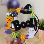 Arquivo Topo de Bolo Halloween Circular BOO!