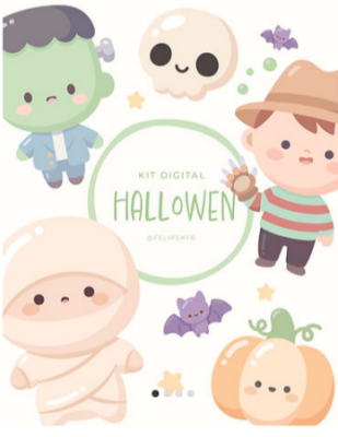 2026 - FELIPE FRANCA - Happy Halloween Kit Digital Happy Halloween - Imagem 1