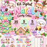 Kit Digital Natal Candy Collor
