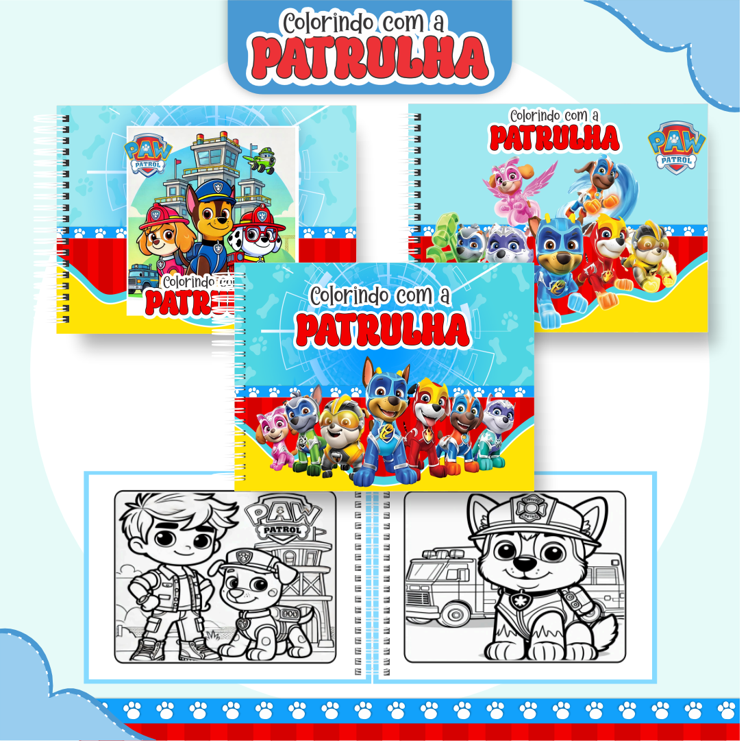 23) PATRULHA CANINA Arquivo Livro de Colorir Patrulha Canina - Imagem 1
