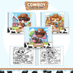 Arquivo Livro de Colorir Cowboy