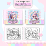 Arquivo Livro de Colorir Menina e Unicórnio