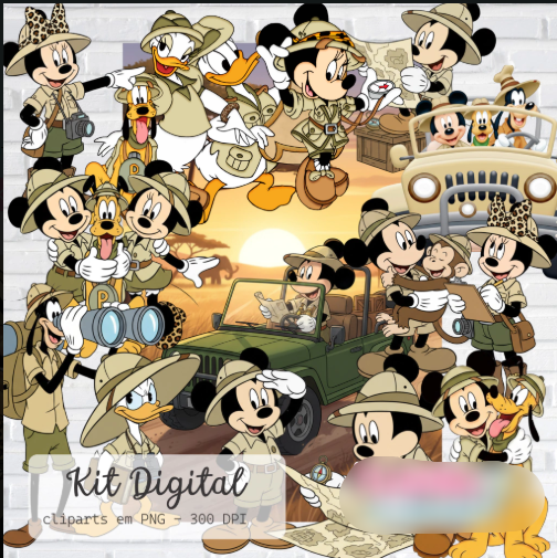3 - Mickey Safari Kit Digital Mickey Safari - Imagem 1