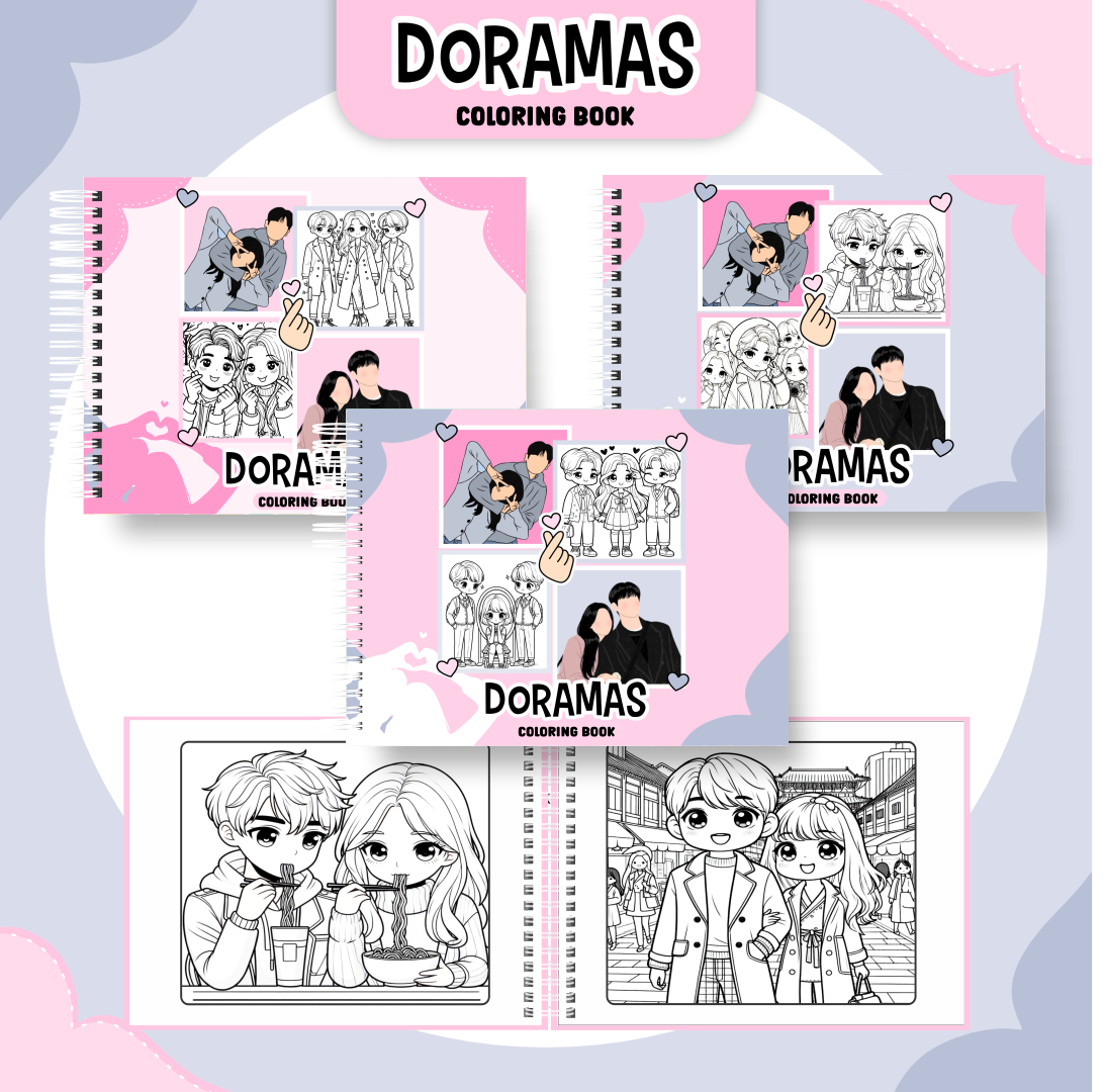 30) DORAMAS Arquivo Livro de Colorir Doramas - Imagem 1
