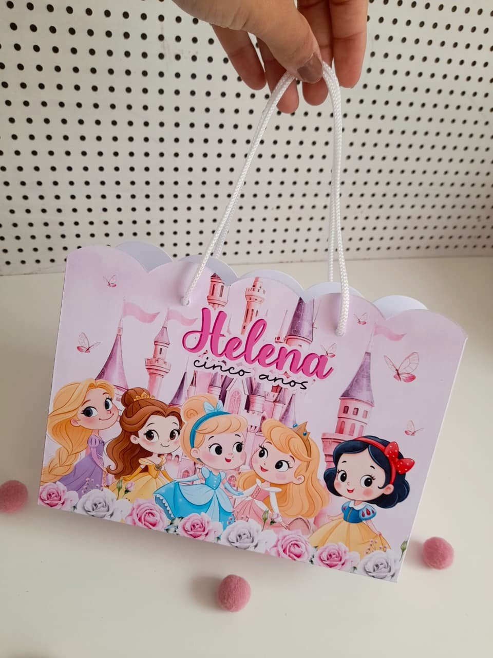 31 - PRINCESAS DISNEY CUTE Arquivo Sacolinha Princesas Disney Cute - Imagem 1