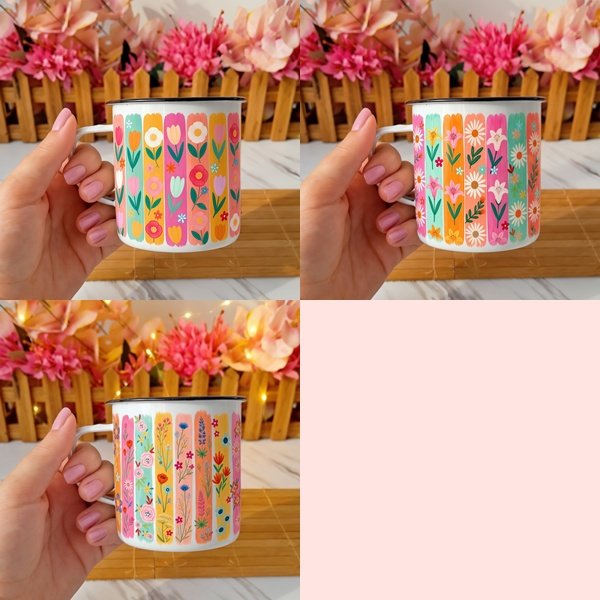 32 - Floral Jardim Vertical Arquivo Caneca Floral Jardim Vertical - Imagem 1