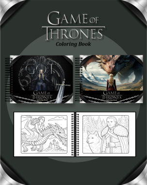 34) GAME OF THRONES. Arquivo Livro de Colorir Game Of Thrones - Imagem 1