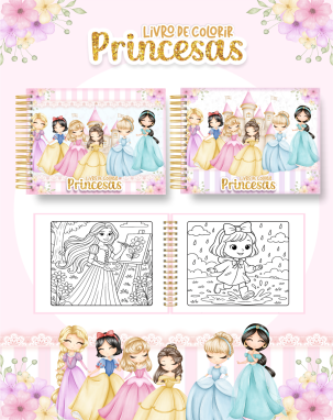 36) PRINCESAS 2. Arquivo Livro de Colorir Princesas - Imagem 1