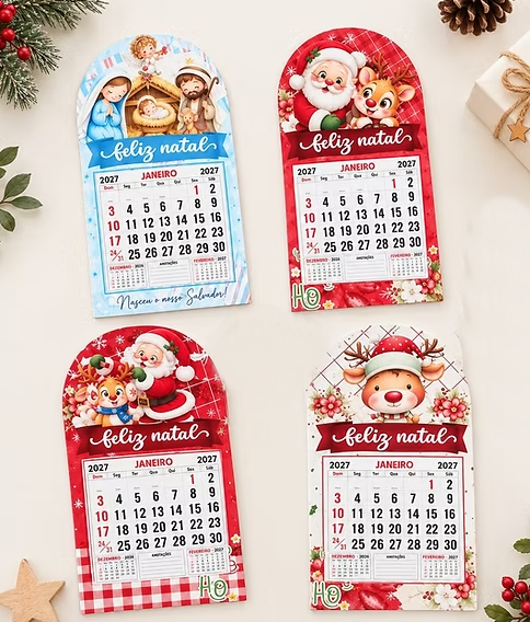 4 - Card Mini Calendário Arquivo Natal Card Mini Calendário - Imagem 1