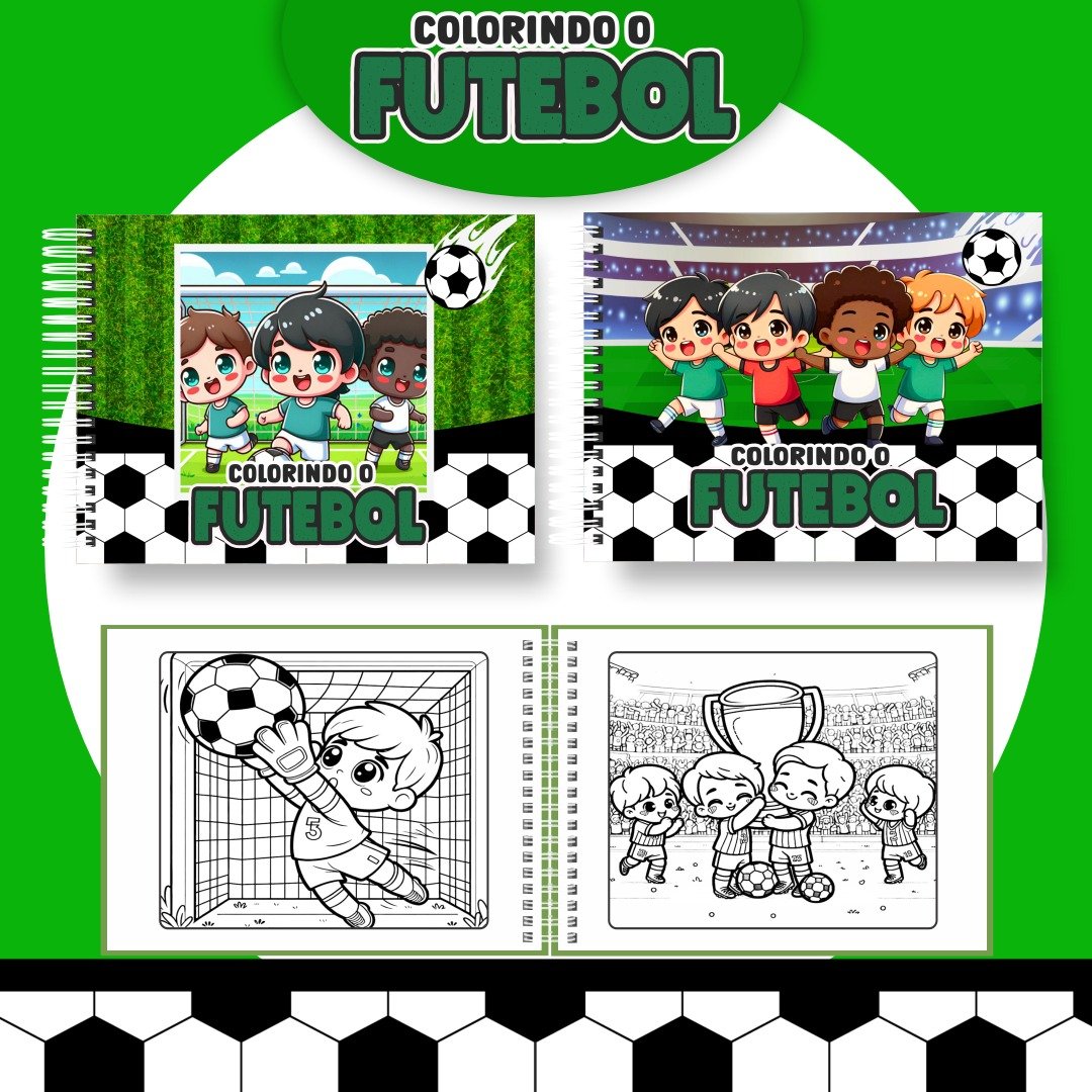 4) FUTEBOL NEUTRO Arquivo Livro de Colorir Futebol Neutro - Imagem 1