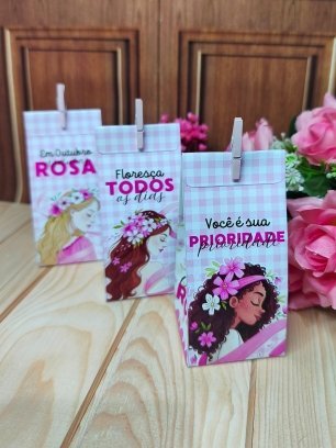 4-Mini-sacolinha Arquivo Outubro Rosa Mini Sacolinha - Imagem 1