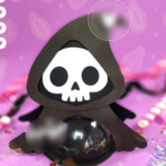 Arquivo Halloween Suporte Bola Acrílica Caveira