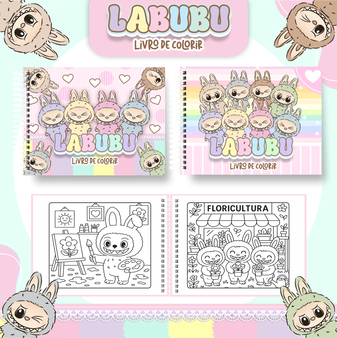 42) LABUBU Arquivo Livro de Colorir Labubu - Imagem 1
