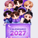 Arquivo Calendário de Mesa em Camadas BTS 2027