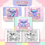 Arquivo Livro de Colorir Stitch Menina