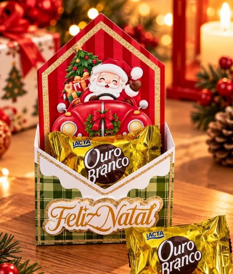 6 - Caixinha Envelope Arquivo Natal Caixinha Envelope - Imagem 1