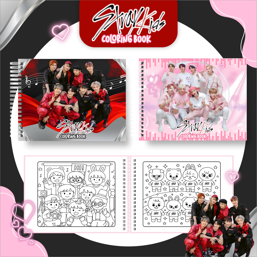 69) STRAY KIDS Arquivo Livro de Colorir Stray Kids - Imagem 1