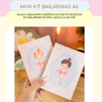 Arquivo Mini Kit Caderno A6 Bailarina