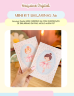 Arquivo Mini Kit Caderno A6 Bailarina