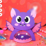 Arquivo Halloween Suporte Bola Acrílica Morcego