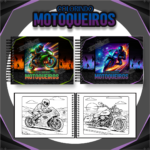 Arquivo Livro de Colorir Motoqueiro