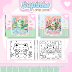 Arquivo Livro de Colorir Sapo Kawaii
