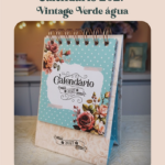 Arquivo Coleção Vintage Verde Água Calendário 2027