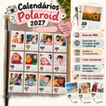 Arquivo Molduras Calendário Polaroid 2027