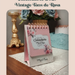 Arquivo Coleção Vintage Tons de Rosa Calendário 2027