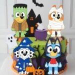 Arquivo Topo de Bolo Bluey e Amigos Halloween 3D